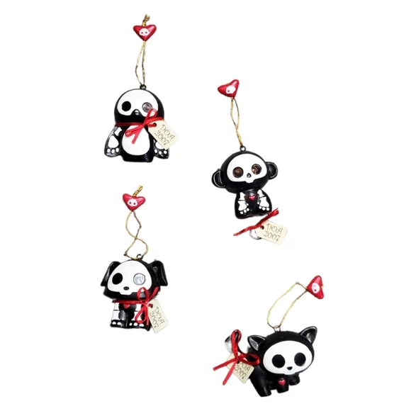 Set of 4 Skelanimals Christmas Ornaments Vintage 2007 - Picture 3 of 15